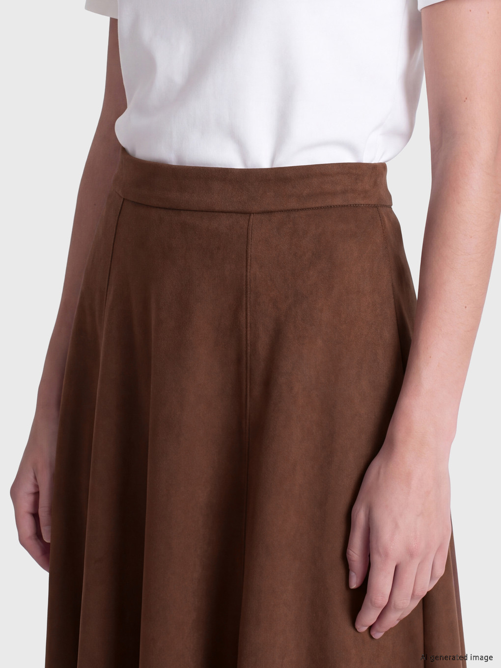 Zippered Flared Skirt-3