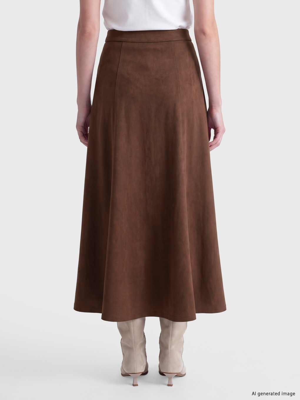 Zippered Flared Skirt-4