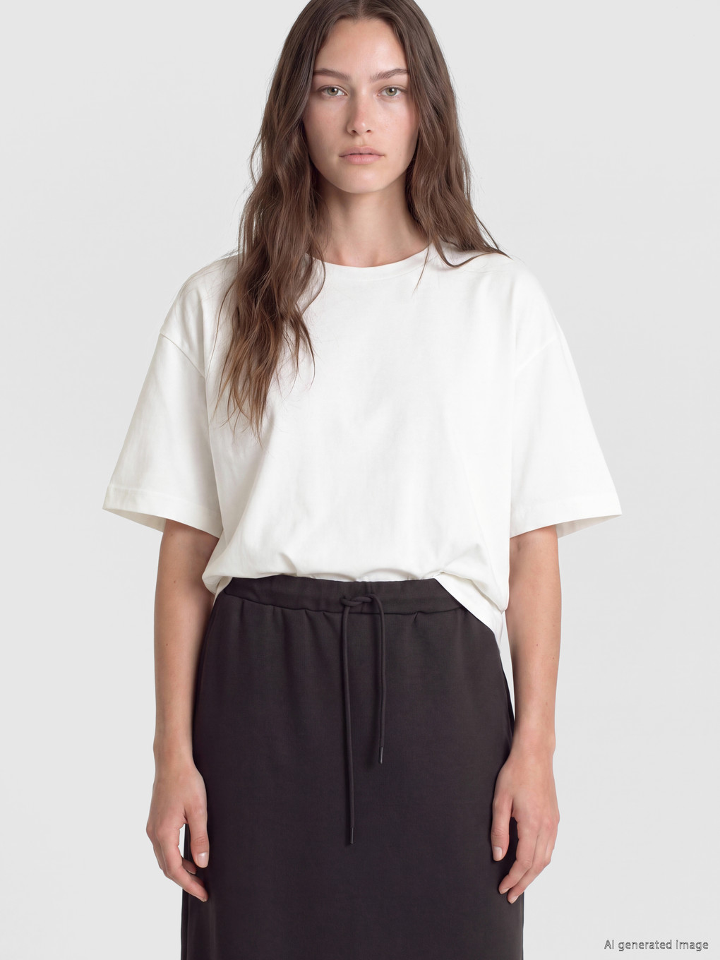 Elastic Waist Soft Touch Skirt-2