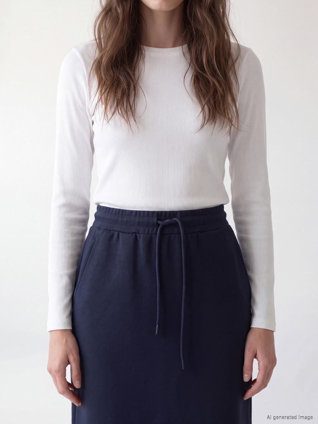 Elastic Waist Soft Touch Skirt-2