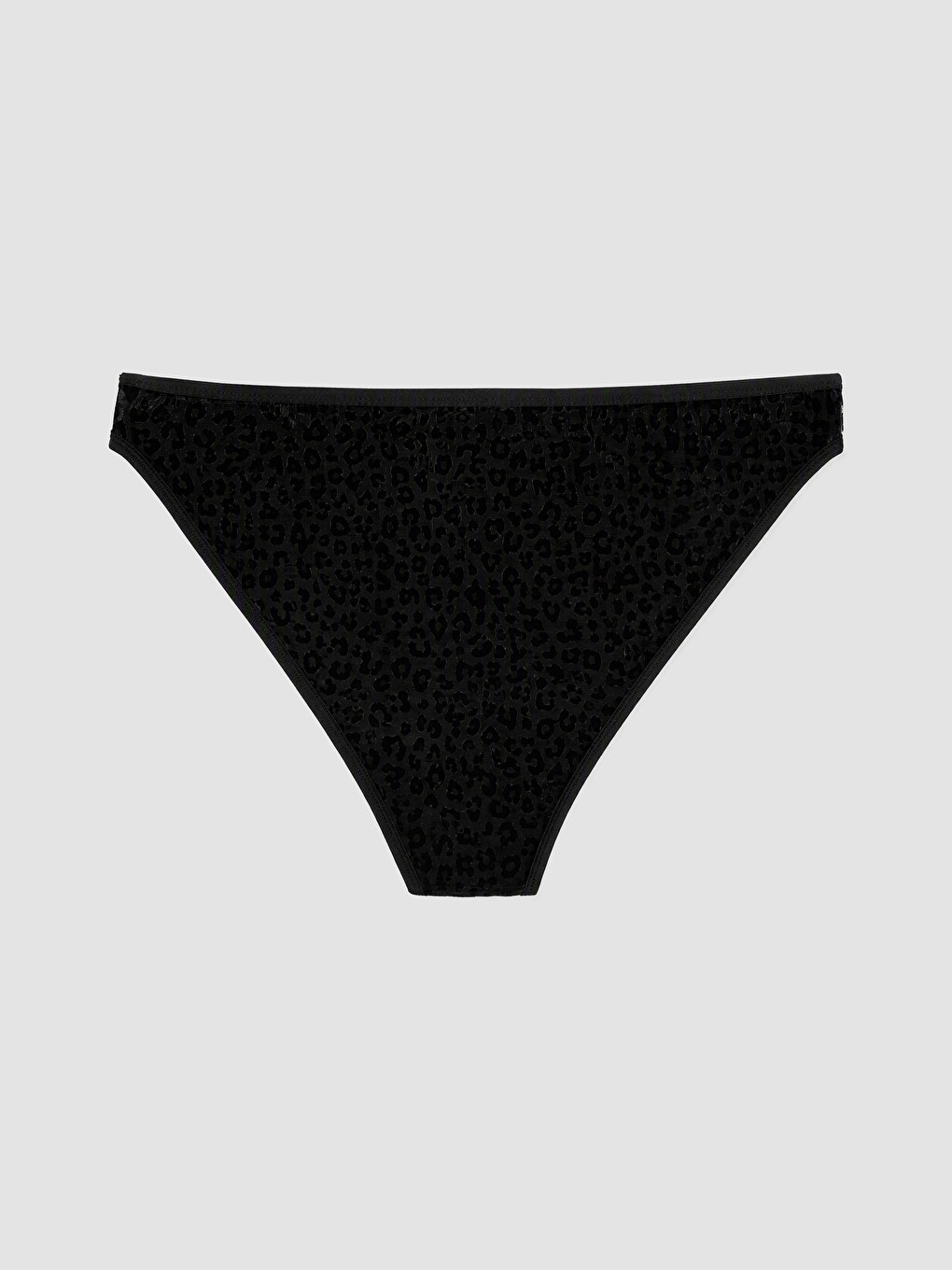Siyah Leopar Desenli Bikini Külot-1