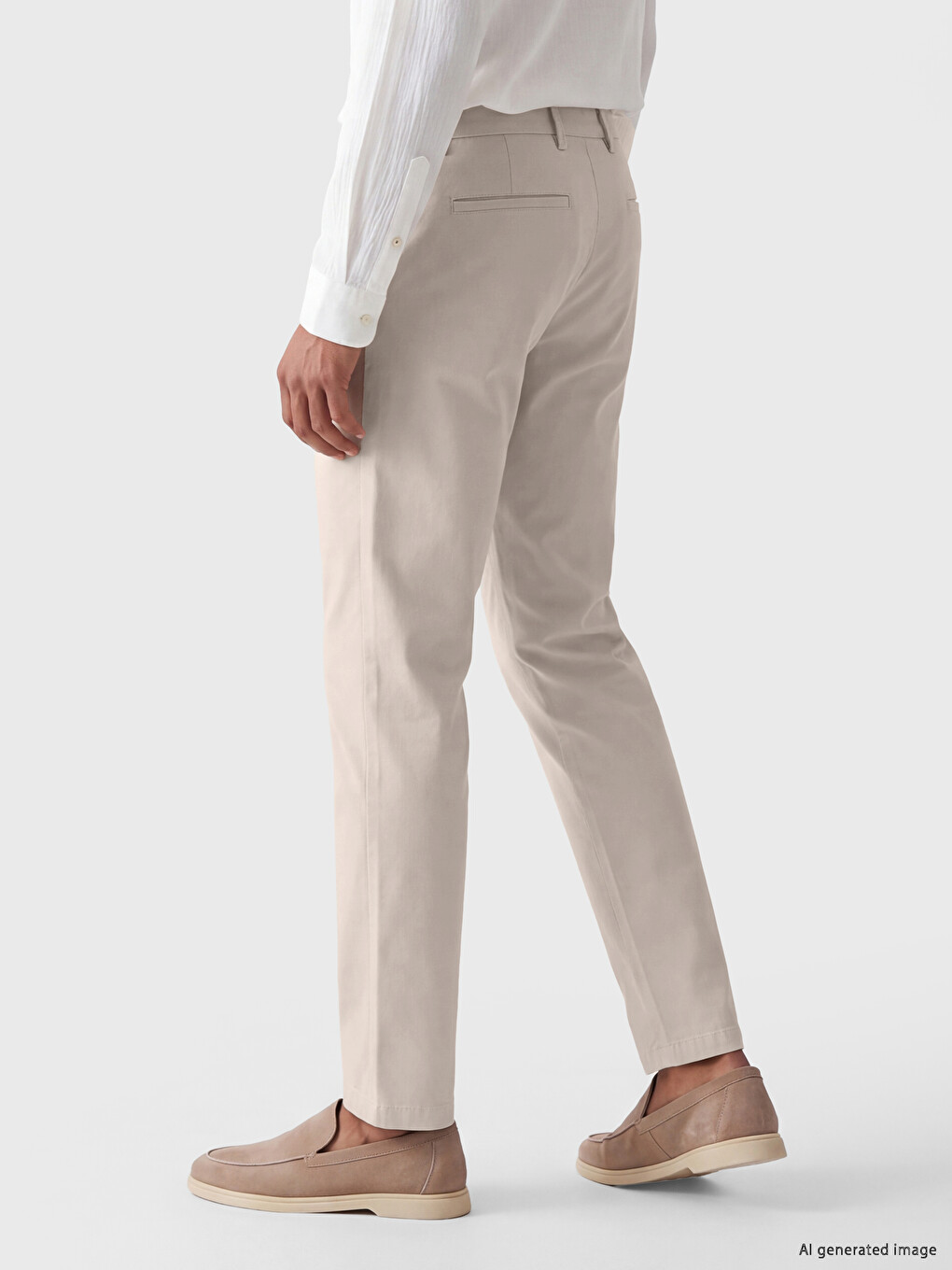 Bej Slim Fit Erkek Pantolon-2
