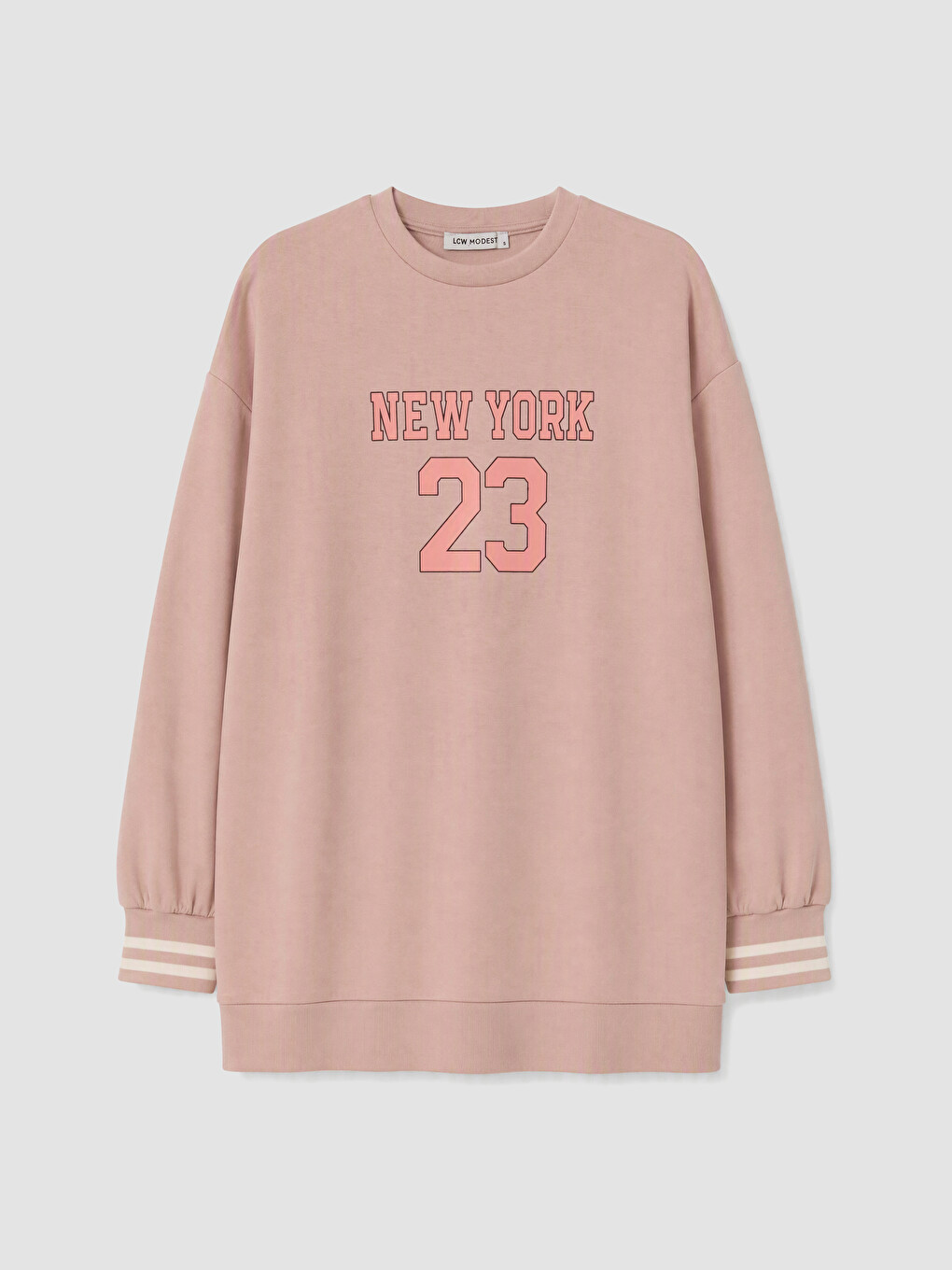 Woman Pink Sweatshirt Tunic