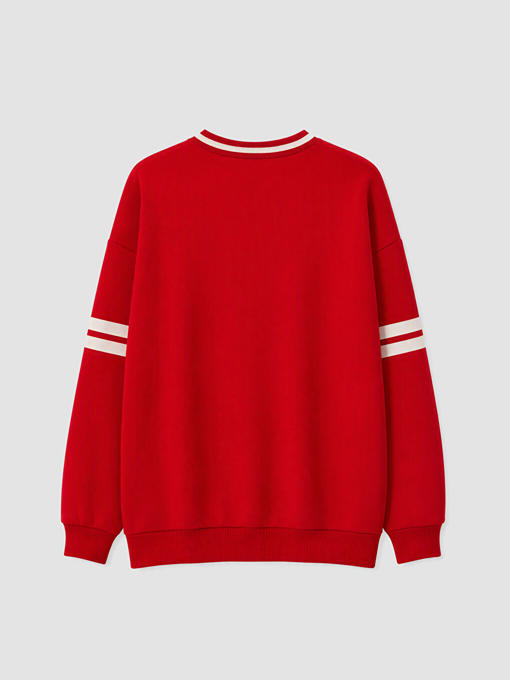 Kırmızı Baskılı Kadın Sweatshirt Tunik-2
