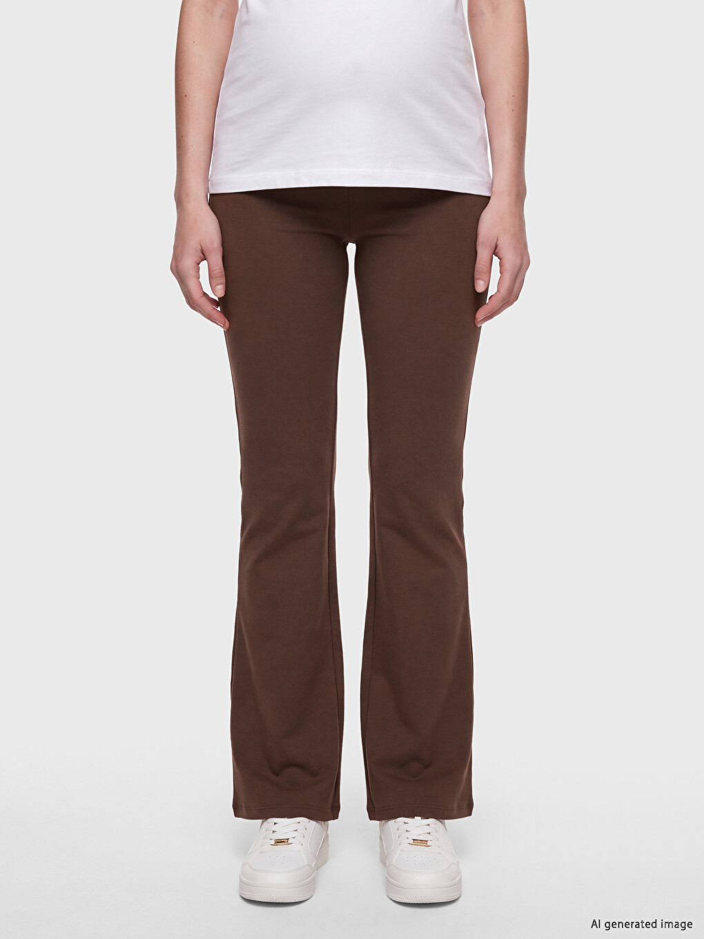 Woman Brown Leggings-1
