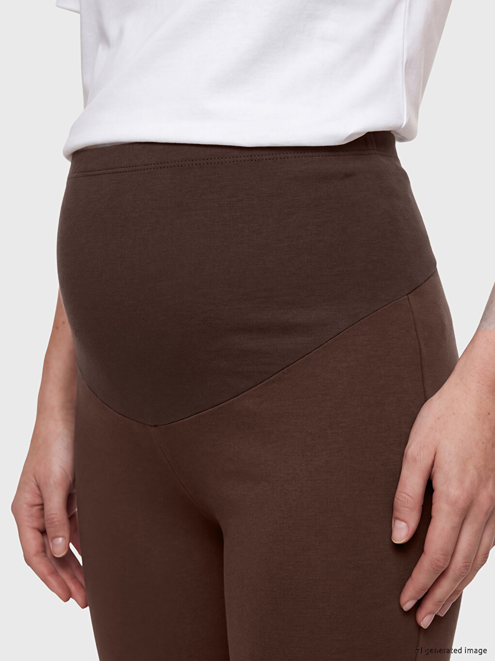 Woman Brown Leggings-2