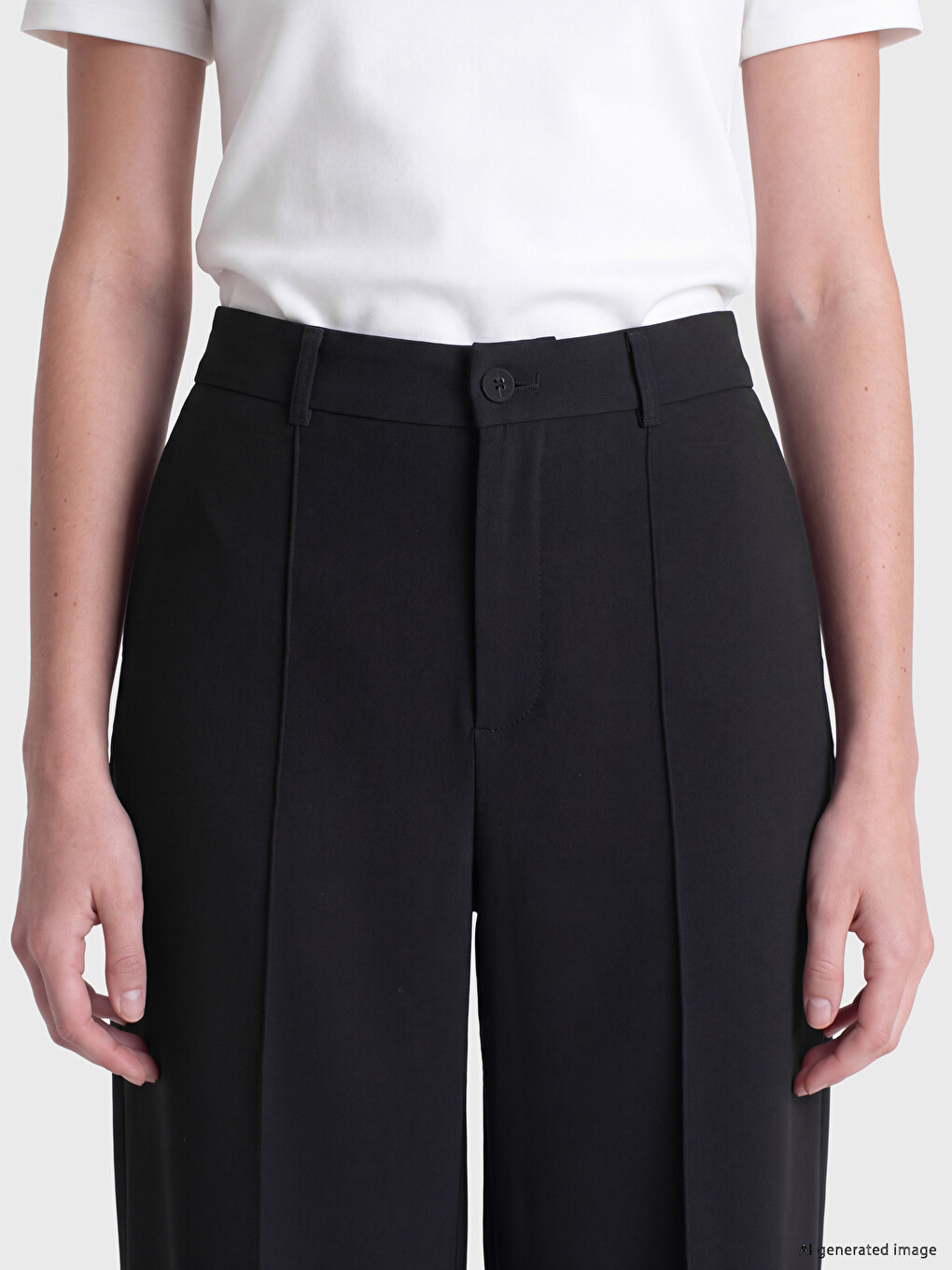 Lacivert Regular Fit Kadın Pantolon-2