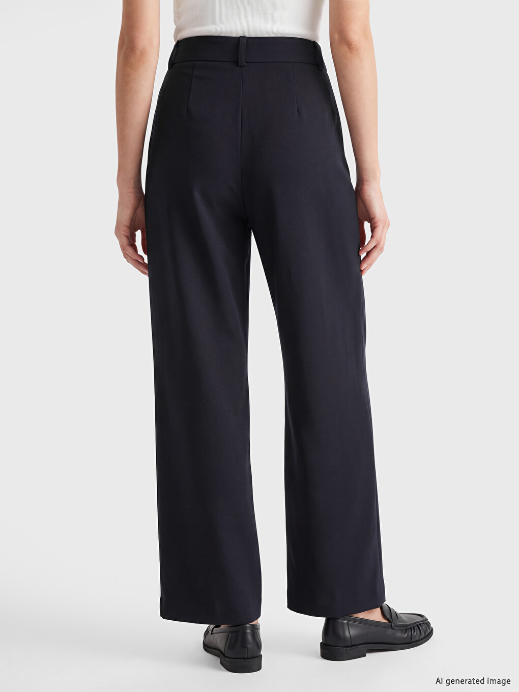 Lacivert Regular Fit Kadın Pantolon-3