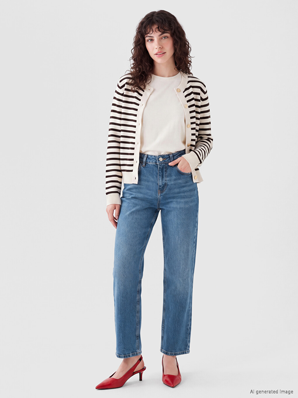 İndigo Petite Straight Fit Kadın Jean Pantolon