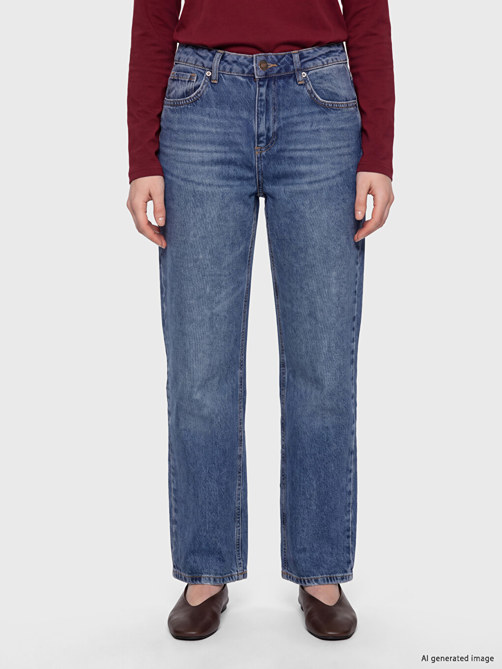 Straight Fit Women's Jeans-1