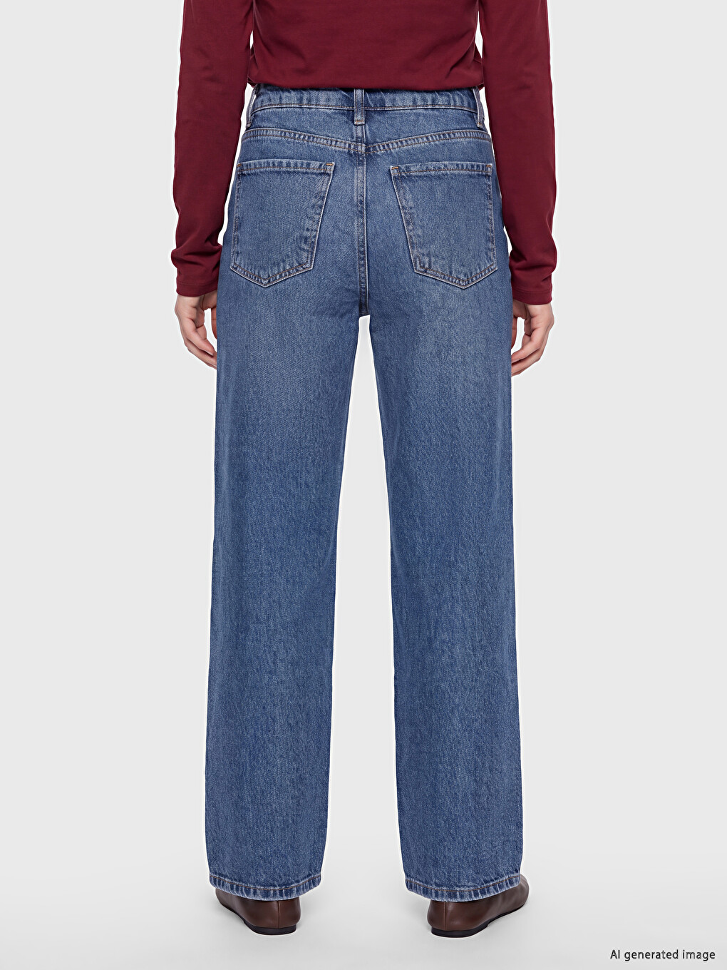 Straight Fit Women's Jeans-3