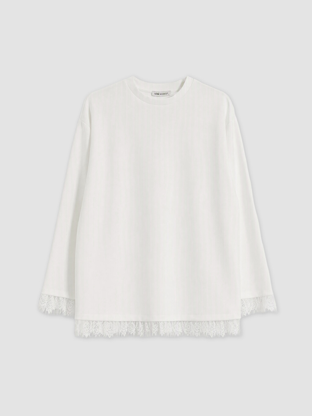 Beyaz Soft Touch Kadın Sweatshirt Tunik