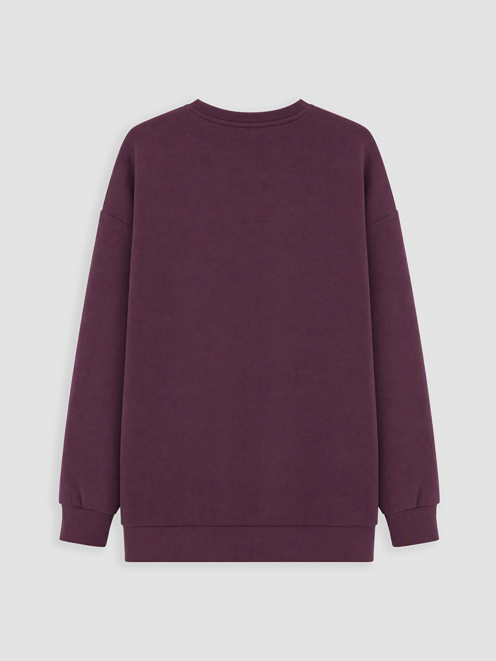 Mürdüm Nakışlı Soft Touch Kadın Sweatshirt Tunik-2