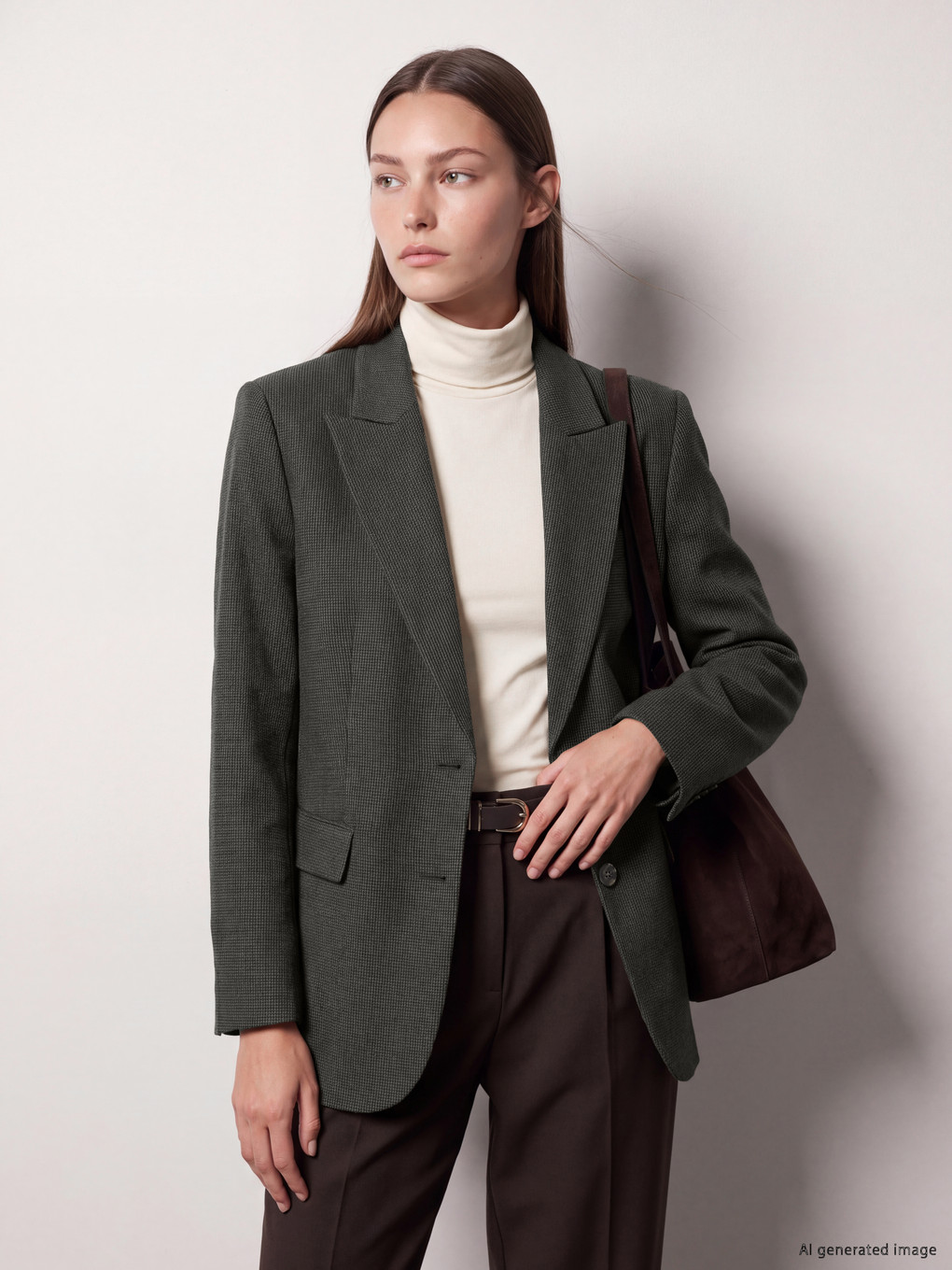  Ekose Kadın Blazer Ceket