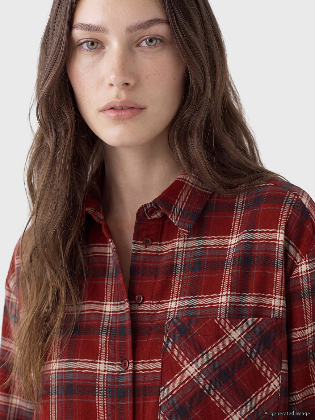 Plaid Oversize Women's Lumberjack Shirt Tunic-2