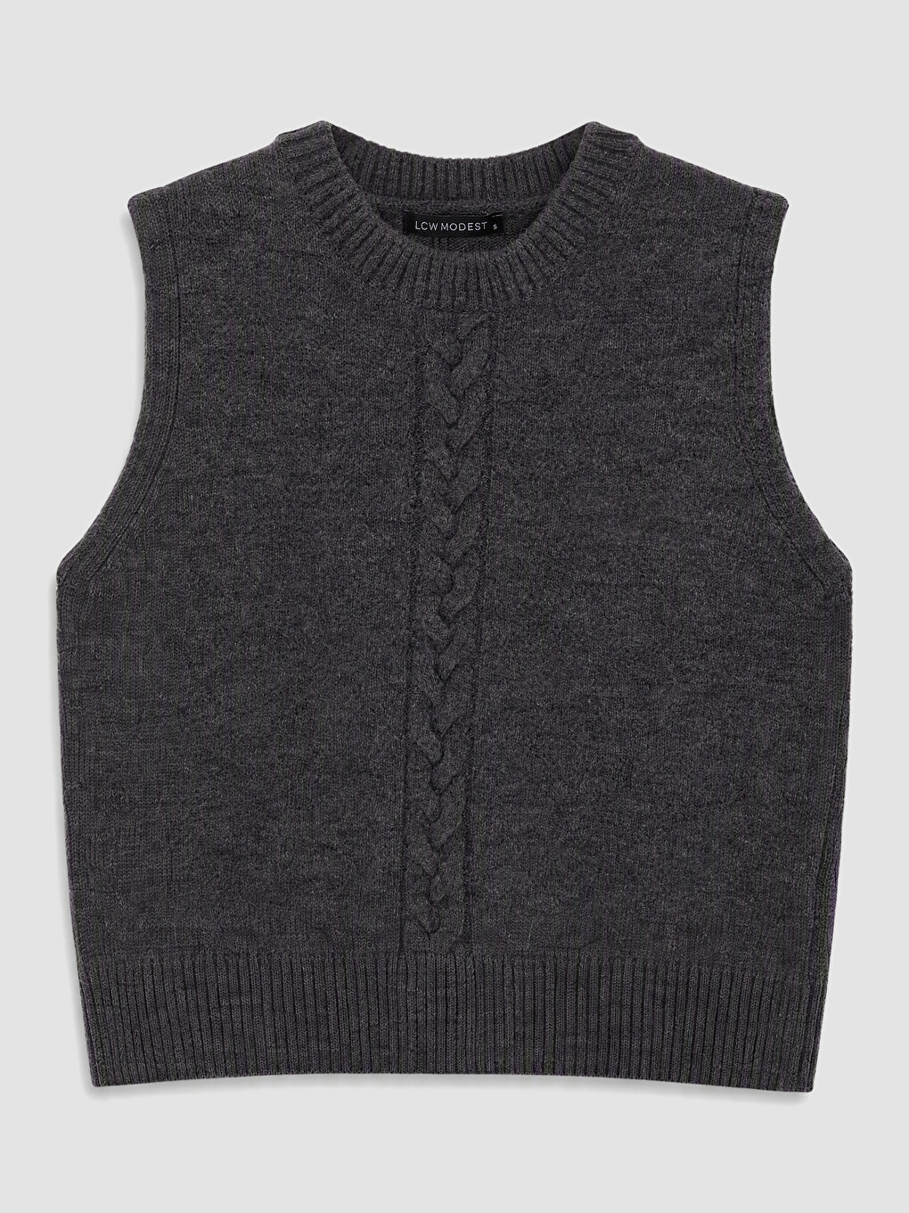 Crew Neck Women's Knitwear Sweater Vest