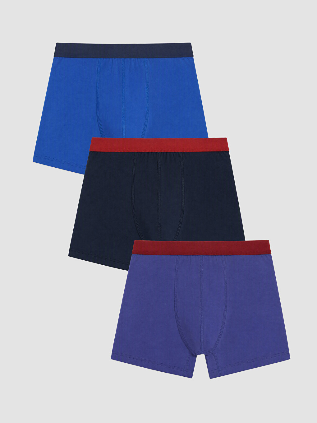 Karışık Pamuklu Esnek Erkek Boxer 3'lü Paket