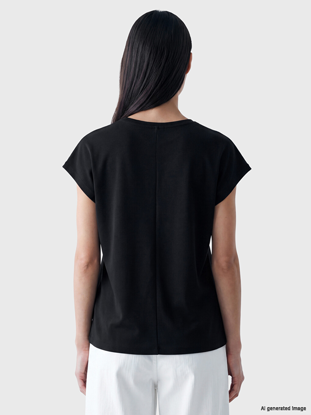 Crew Neck Flower Embellished Blouse-3
