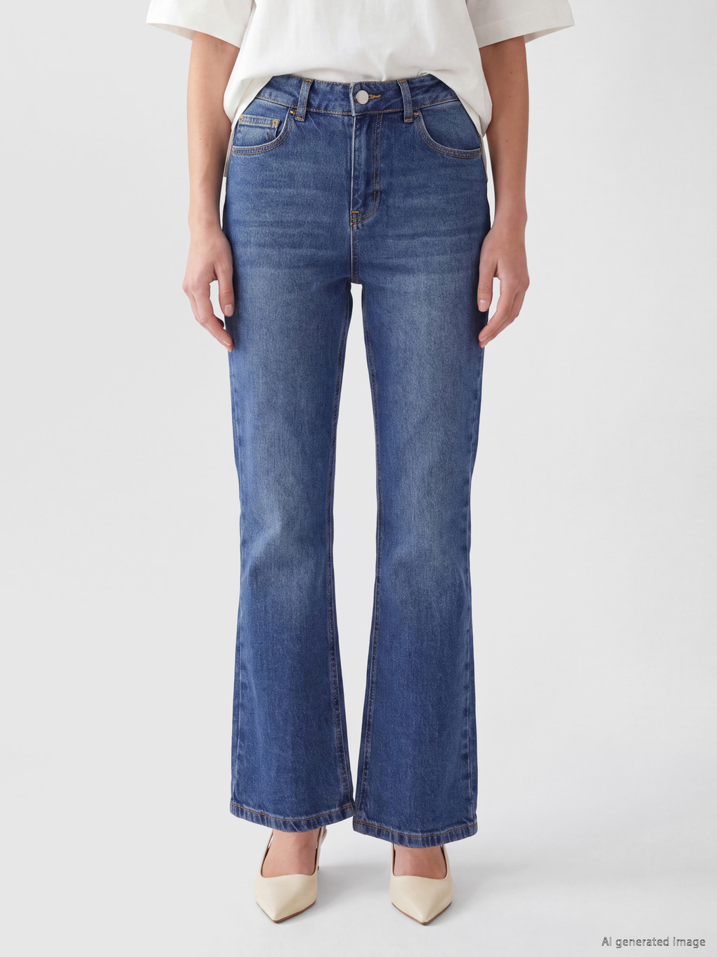 High Waisted Flare Women's Jeans-1