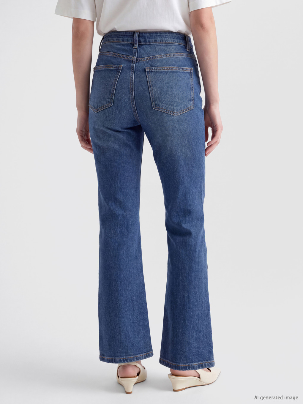 High Waisted Flare Women's Jeans-3