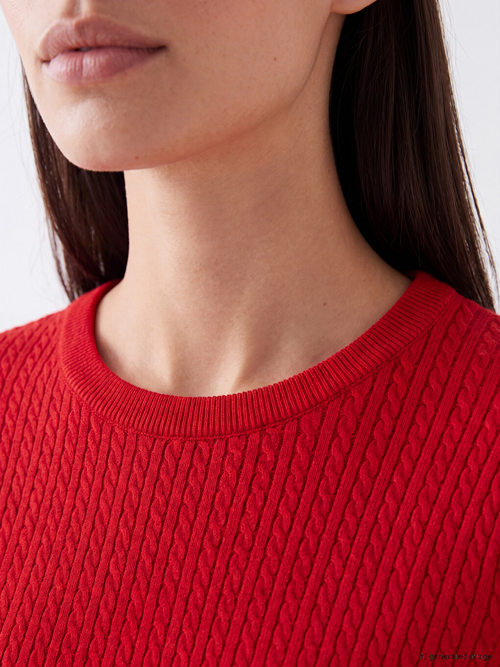 Cable Knit Patterned Women's Knitwear Sweater-2