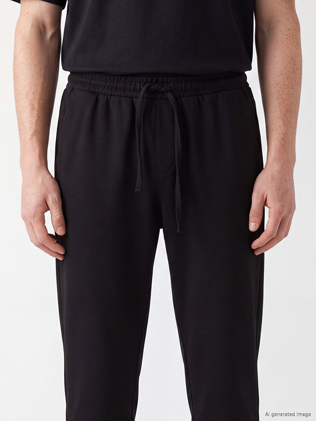 Siyah Slim Fit Erkek Pantolon-2