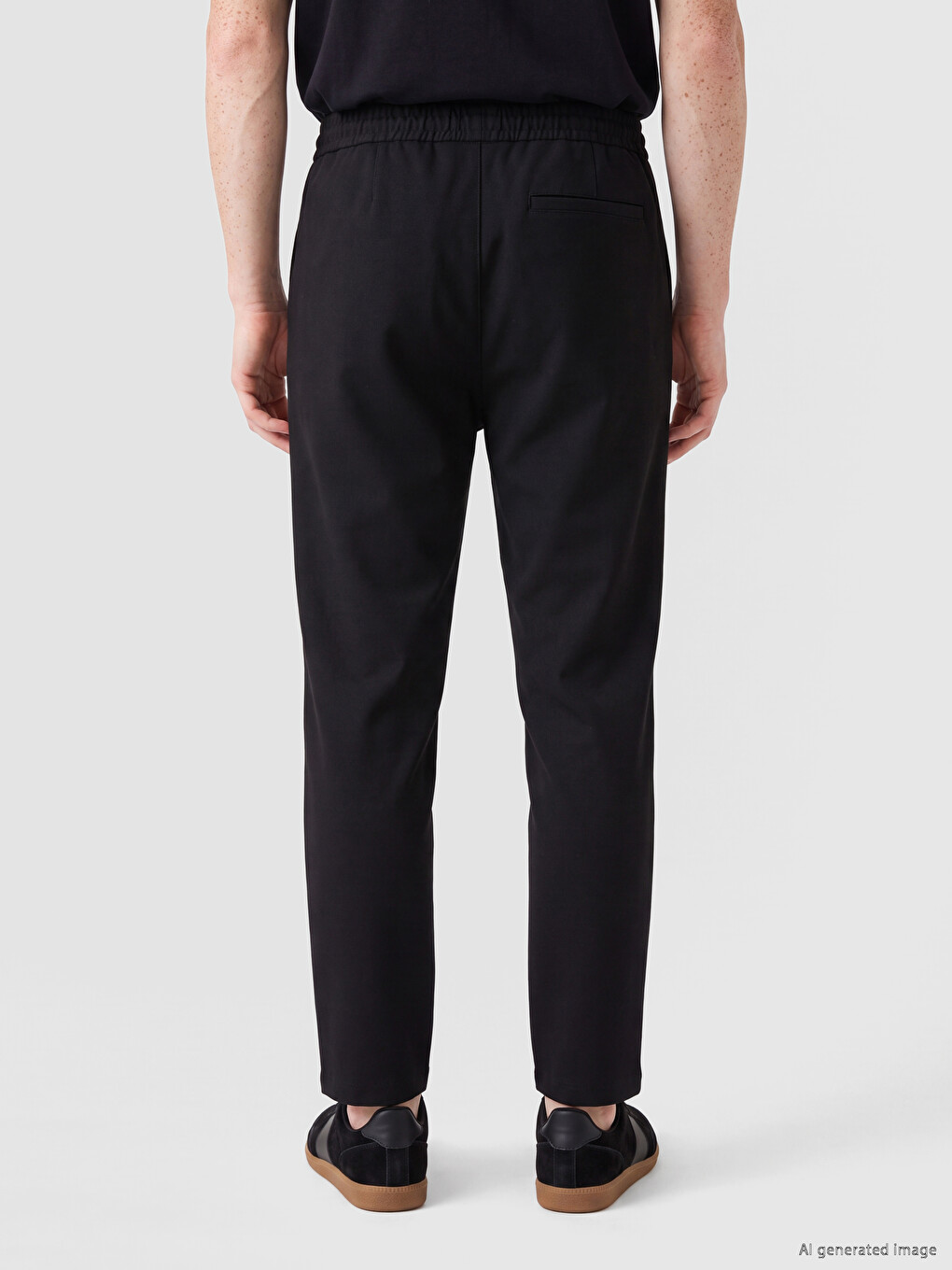 Siyah Slim Fit Erkek Pantolon-3