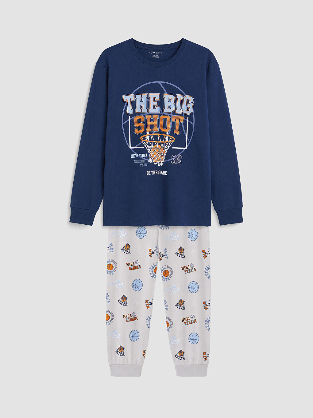 Lacivert Baskılı Erkek Çocuk Pijama Takım