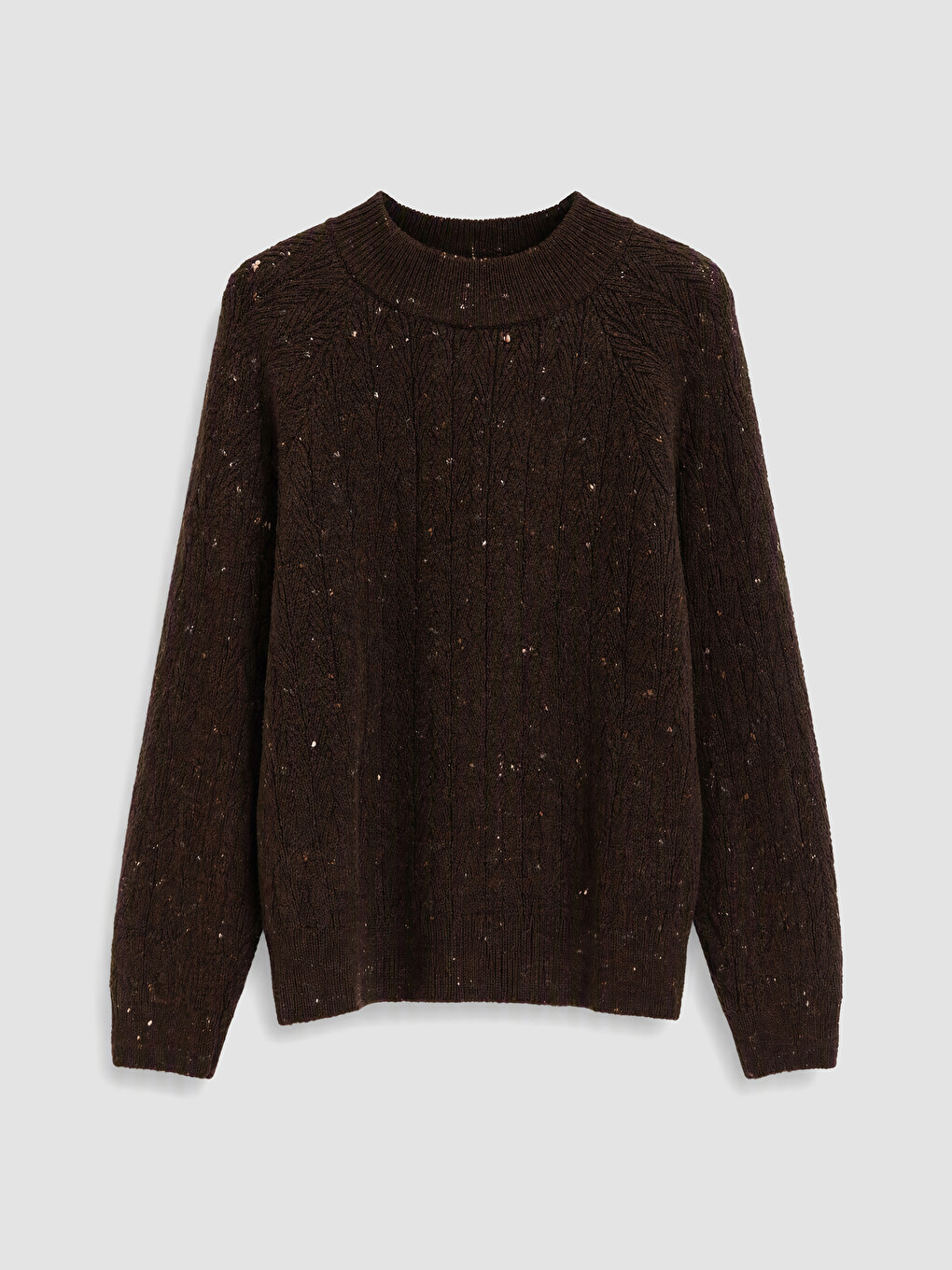 Crew Neck Patterned Women's Knitwear Sweater-4