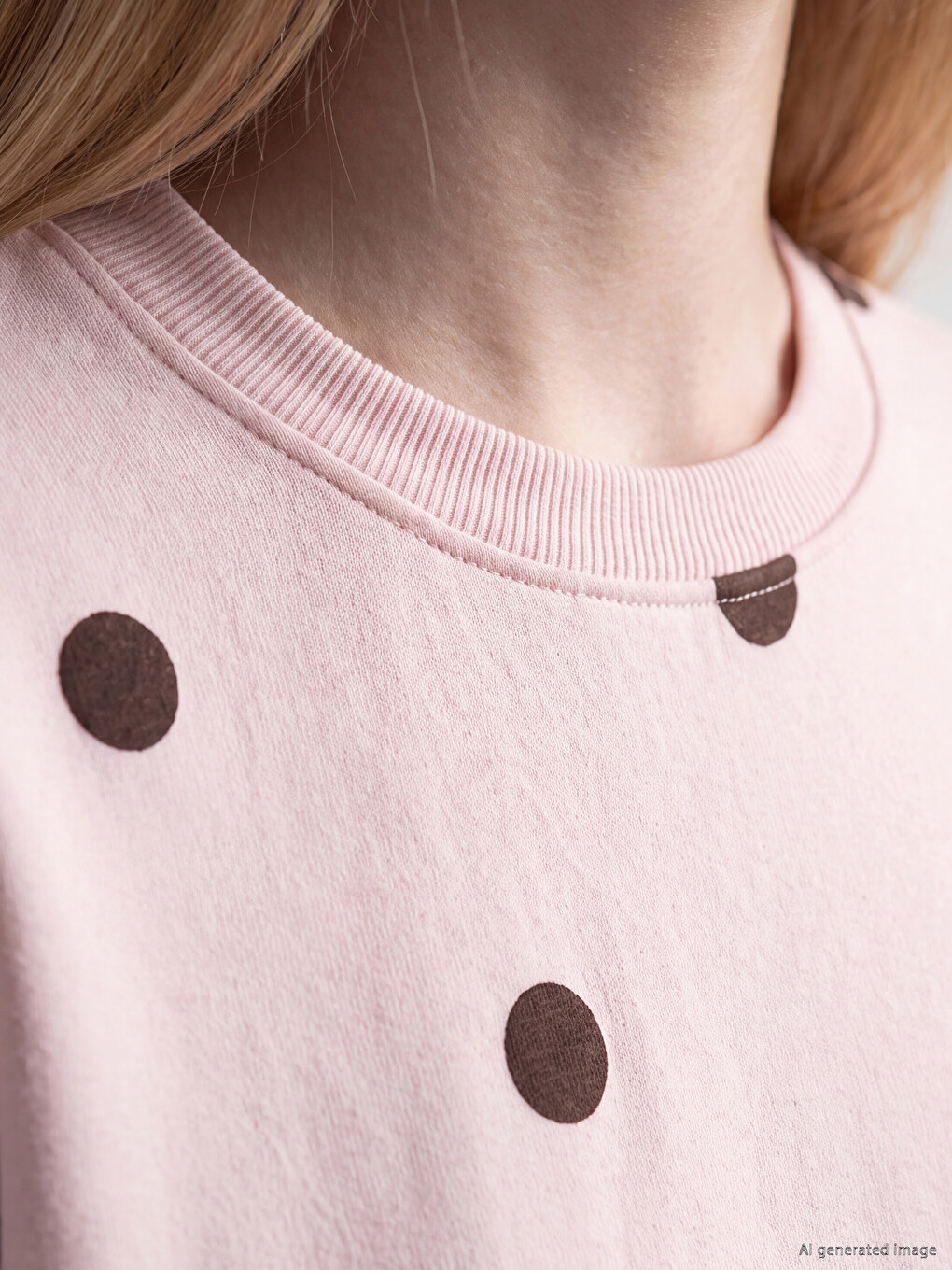 Polka Dot Oversize Women's Thick Sweatshirt-2