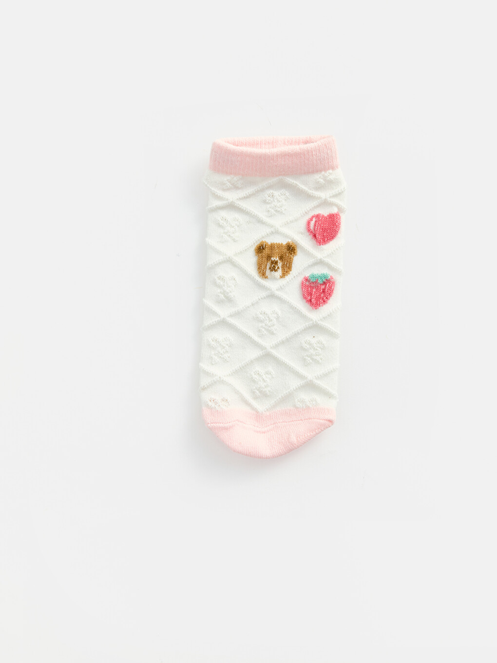 Patterned Girls' Trainer Socks 5 Pack-1