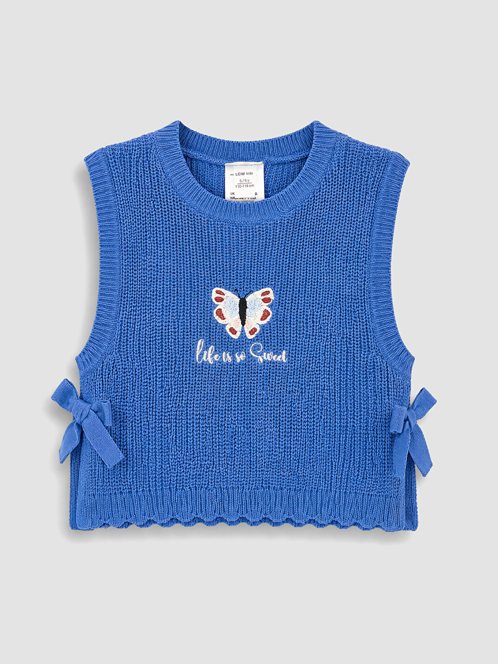 Crew Neck Girls' Dress And Sweater Set-4