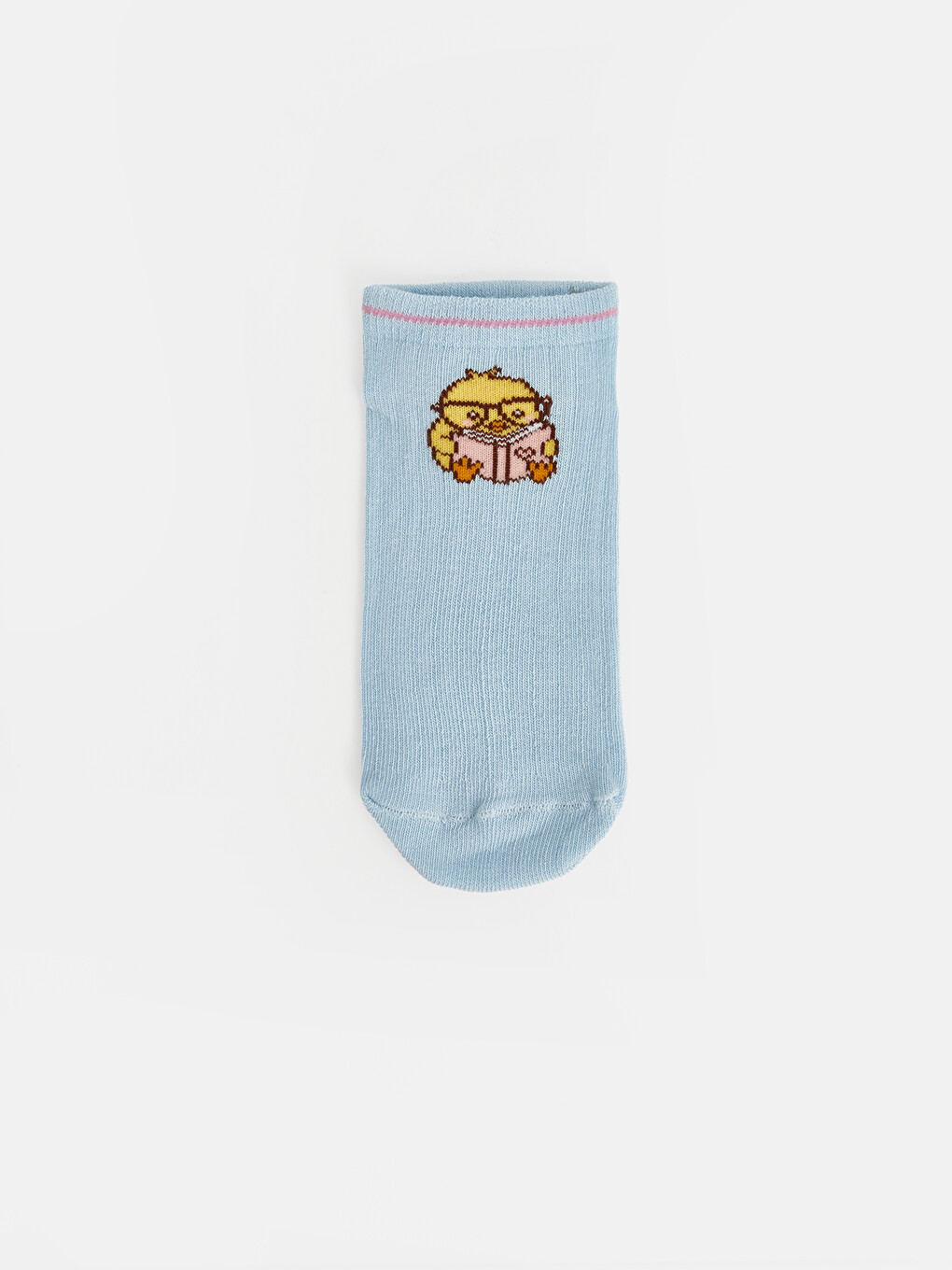 Patterned Girls' Trainer Socks 5 Pack-4