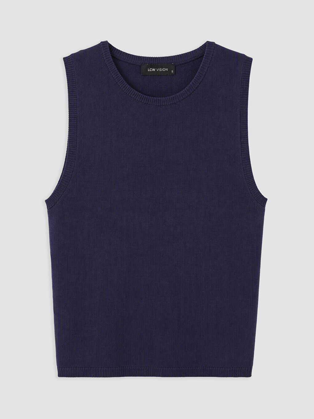 Crew Neck Women's Knitwear Tank Top-4