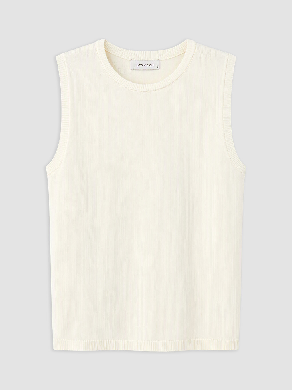 Crew Neck Women's Knitwear Tank Top-4