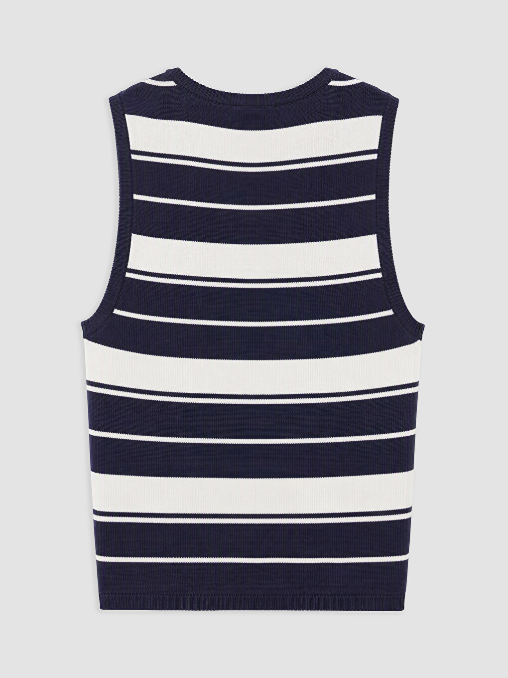Crew Neck Striped Women's Knitwear Tank Top-5