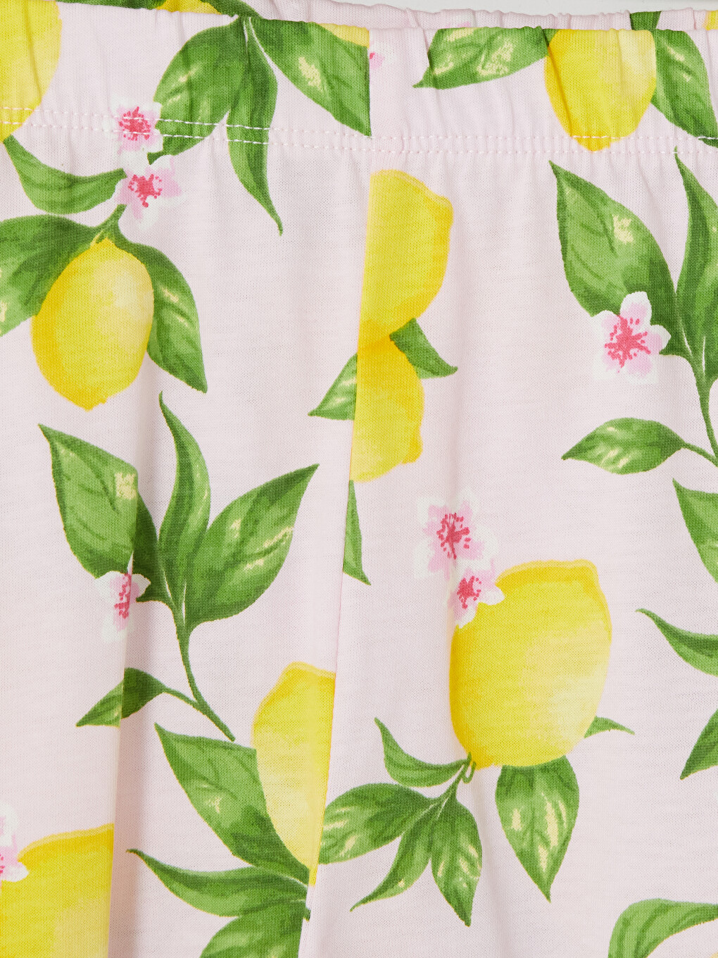 Pembe Limon Baskılı Kadın Şortlu Pijama Takımı-9