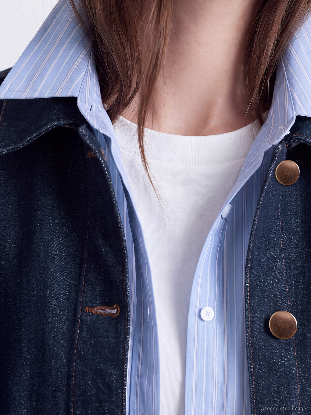 Shirt Collar Women's Jean Jacket-2