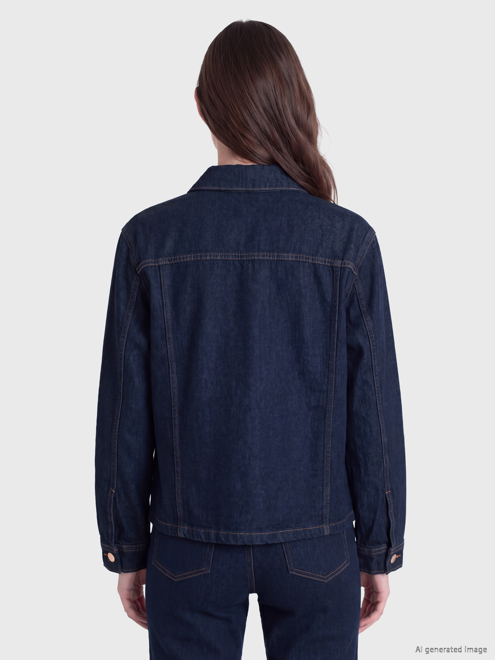 Shirt Collar Women's Jean Jacket-3