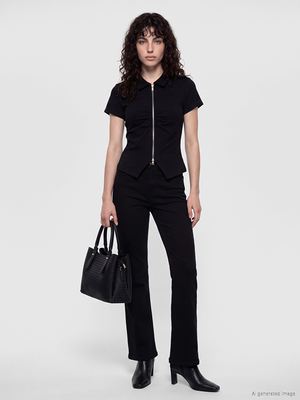 Woman Black Jeans