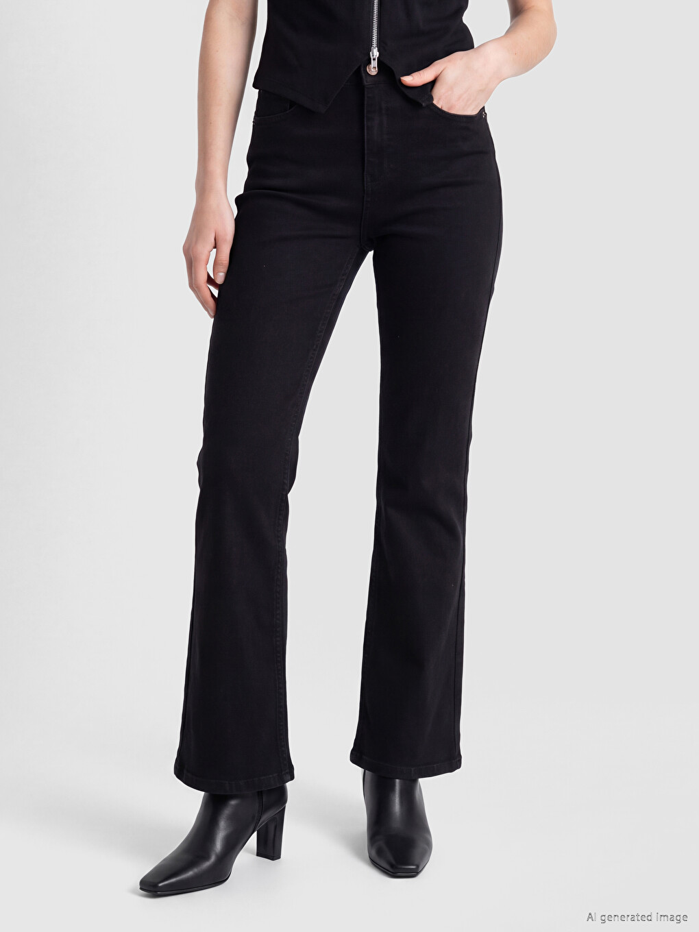 Woman Black Jeans-1