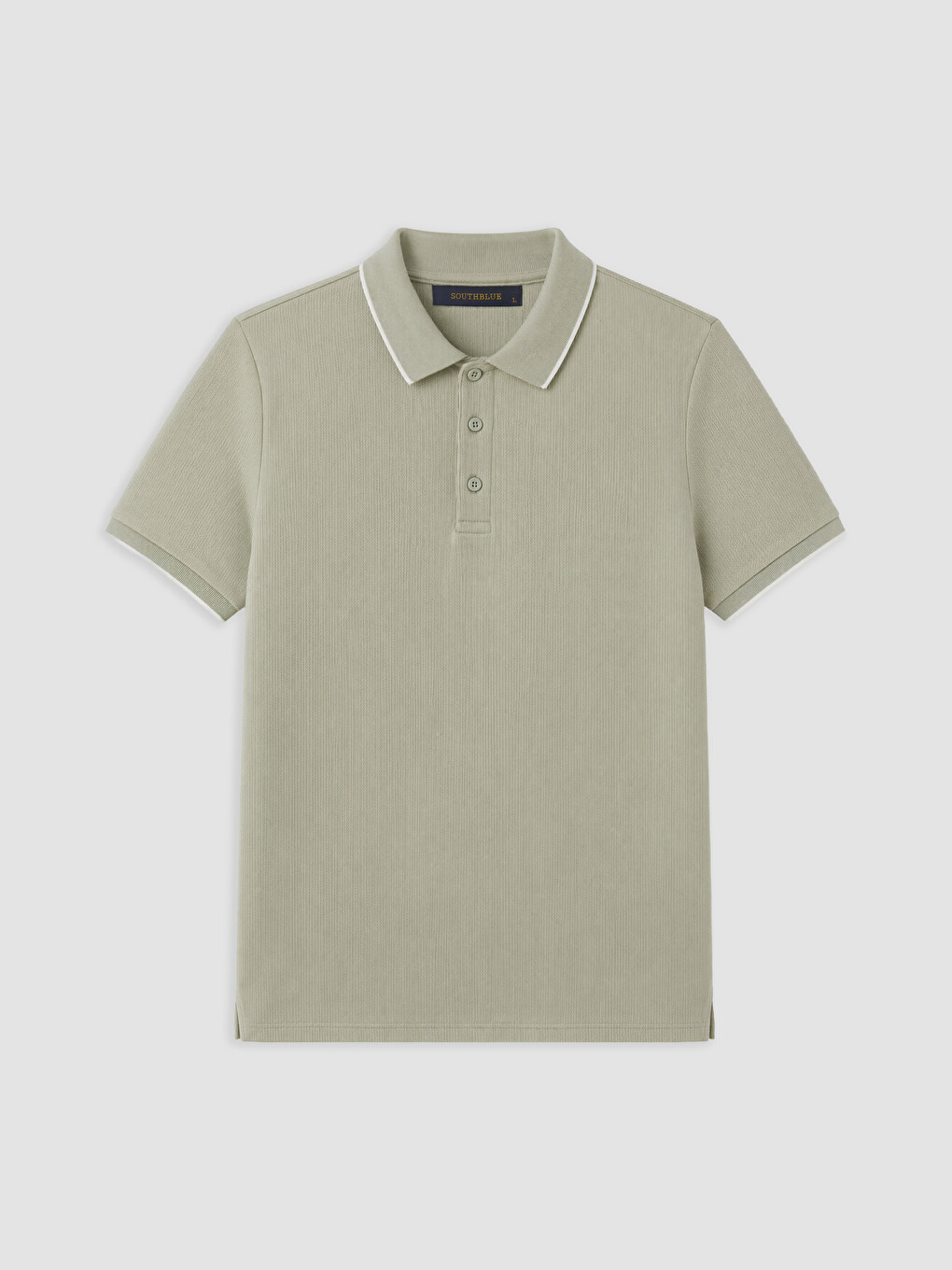 Yeşil Polo Yaka Dokulu Erkek Tişört