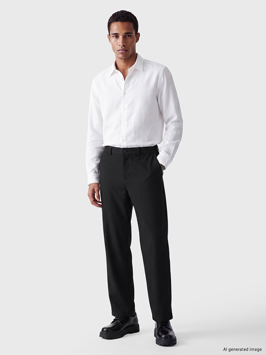 Siyah Regular Fit Erkek Pantolon