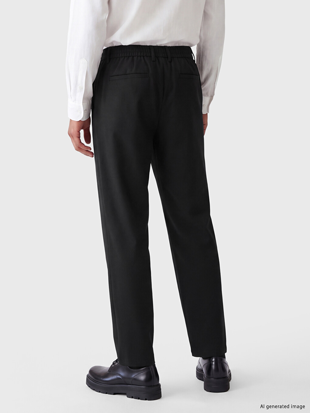 Siyah Regular Fit Erkek Pantolon-2