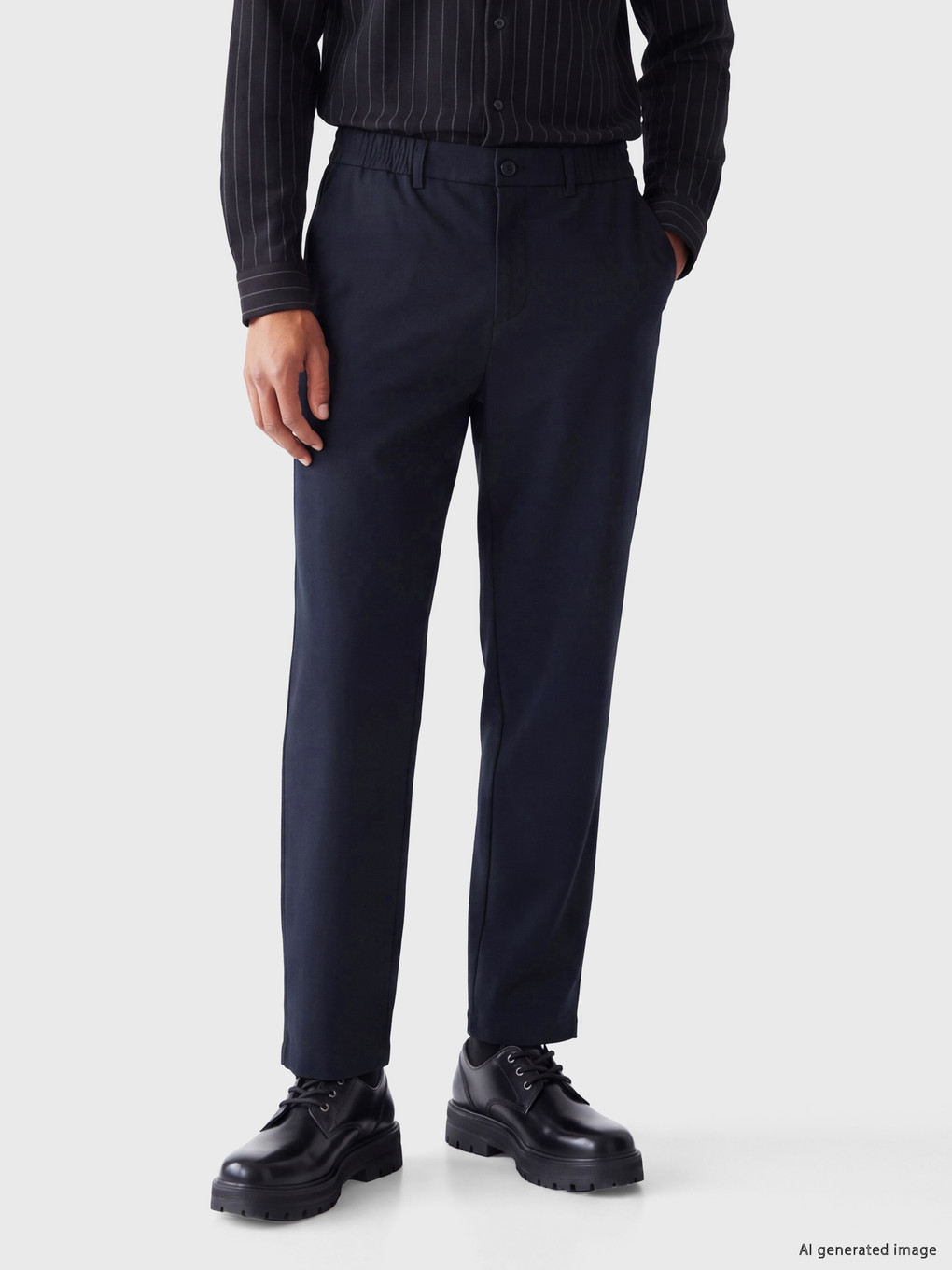 Lacivert Regular Fit Erkek Pantolon-1