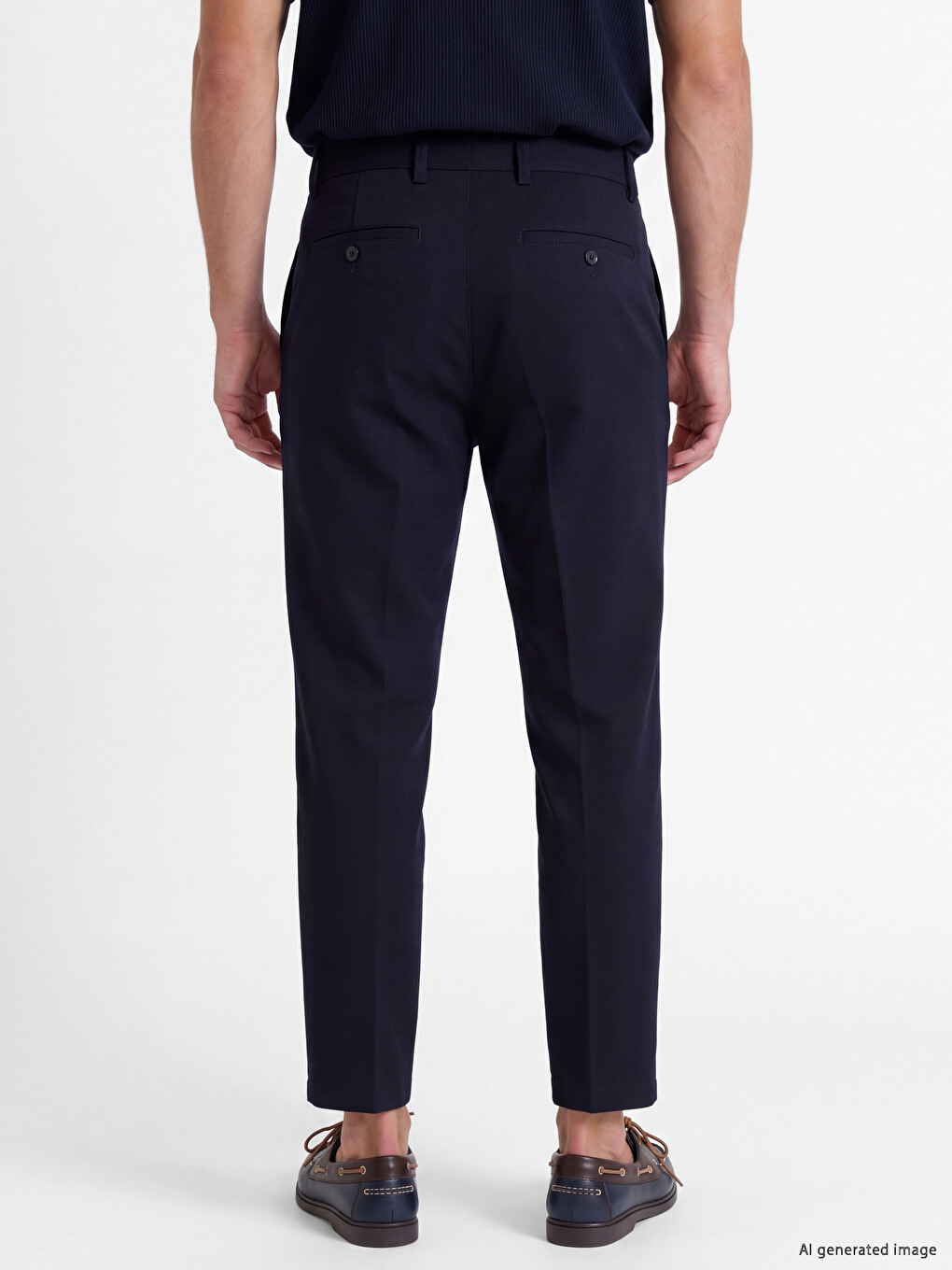 Pantaloni Bărbați Regular Fit Din Țesătură Dobby-3