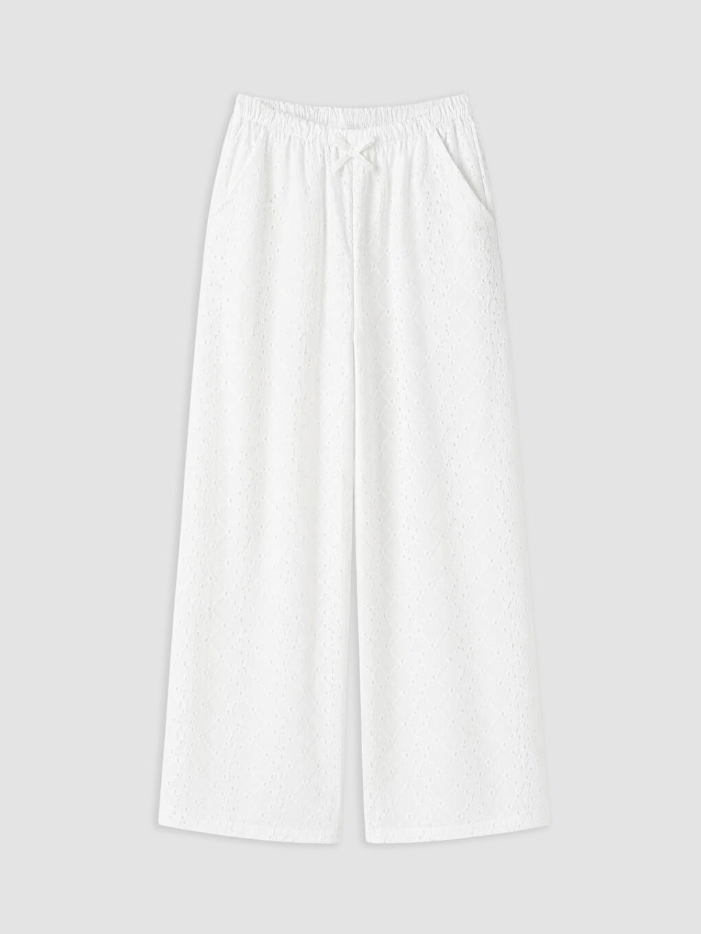 Pantalon Broderie À Jambe Large Pour Fille