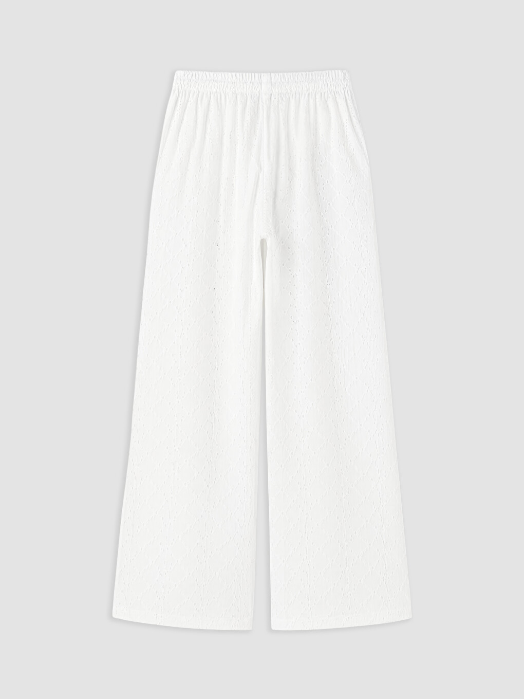 Pantalon Broderie À Jambe Large Pour Fille-1