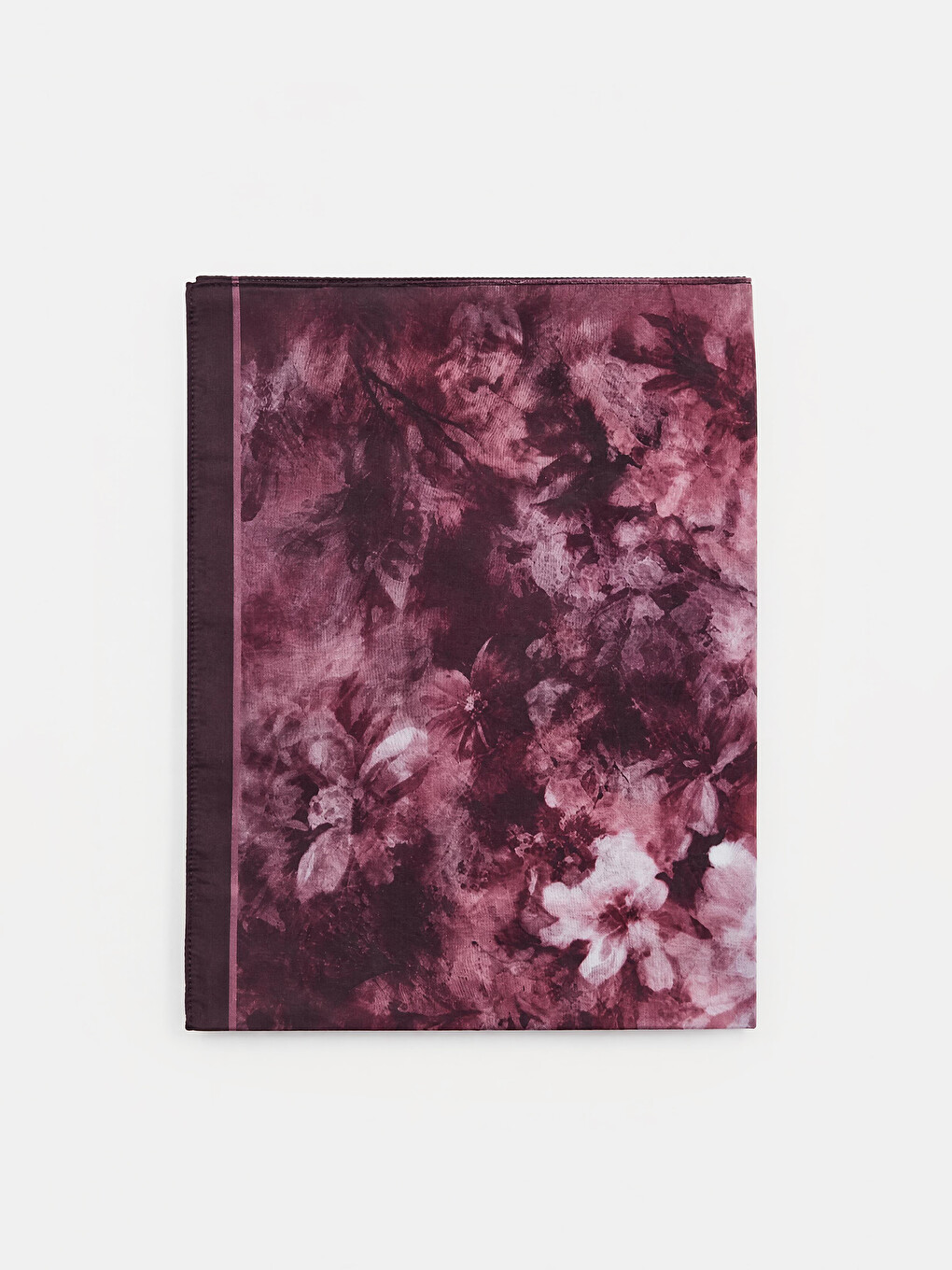 Bordo Çiçek Desenli Kadın Şal-1