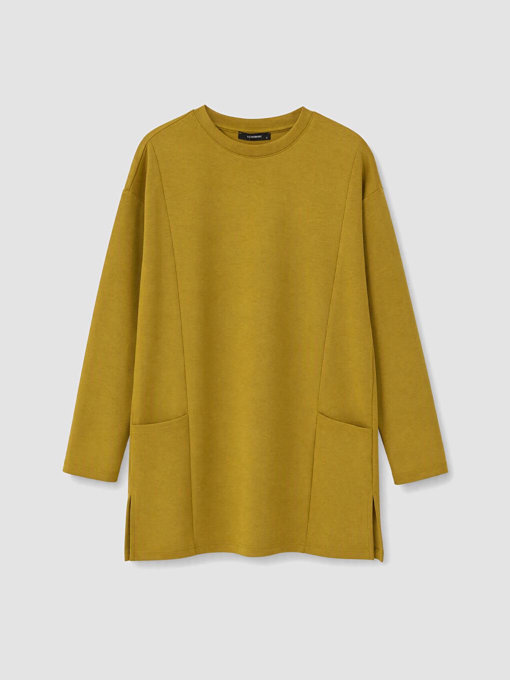 Yeşil Soft Touch Kadın Sweatshirt Tunik-4